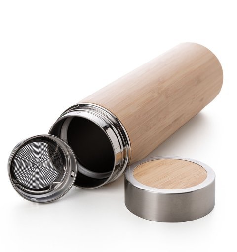 Garrafa Bambu e Inox 400 ml